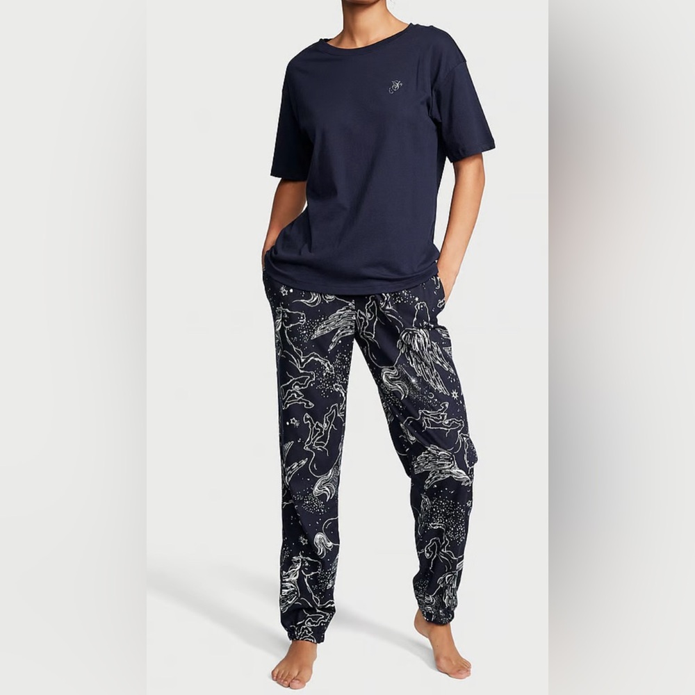 Victoria’s Secret Navy Blue Pegasus Pajama Set